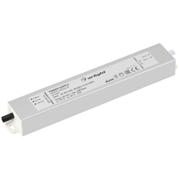 Блок питания ARPV-24030-B 24В 1.3А 30Вт IP67 метал. 3 года Arlight 020004 оптом купить цена