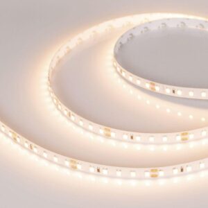 Лента светодиодная RT-A120-8mm 24V Warm 3000К 9.6Вт/м IP20 2835 открыт. (уп.5м) Arlight 024108(2) оптом купить цена