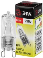 Лампочка галогенная ЭРА G9-JCD-60-230V-CL G9 60Вт капсула теплый белый свет купить оптом недорого