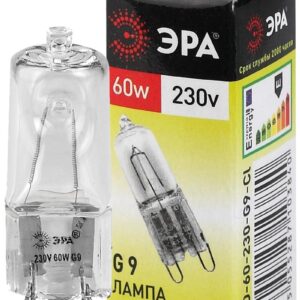 Лампочка галогенная ЭРА G9-JCD-60-230V-CL G9 60Вт капсула теплый белый свет купить оптом недорого