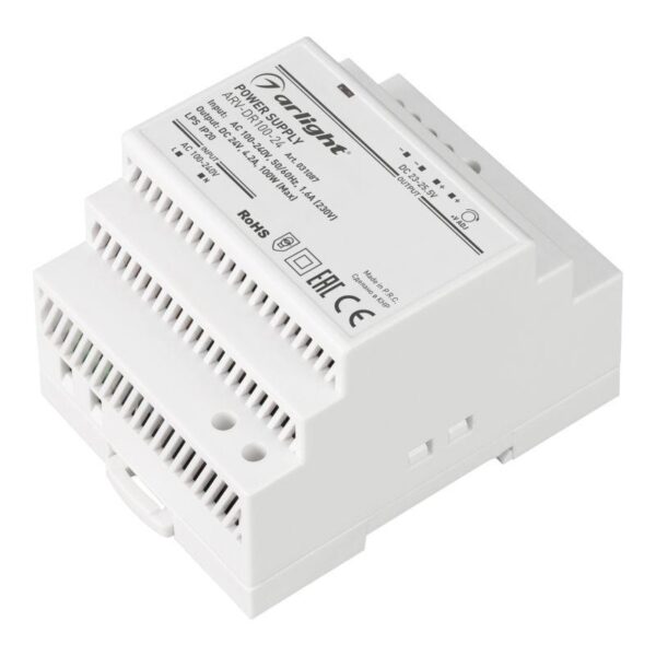 Блок питания ARV-DR100-24 24В 4.2А 100Вт IP20 DIN-рейка Arlight 031087 оптом купить цена