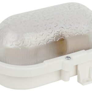 Светильник ЭРА НБП 01-60-012 с ободком Евро пластик / стекло IP53 E27 max 60Вт 185х120х110 овал белый купить оптом недорого