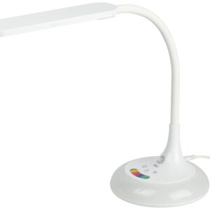Настольный светильник ЭРА NLED-481-10W-W светодиодный с RGB ночником белый купить оптом недорого