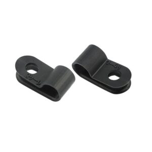 Скоба кабельная под винт 5мм черн. (уп.50шт) Rexant 07-4405-1 оптом купить цена