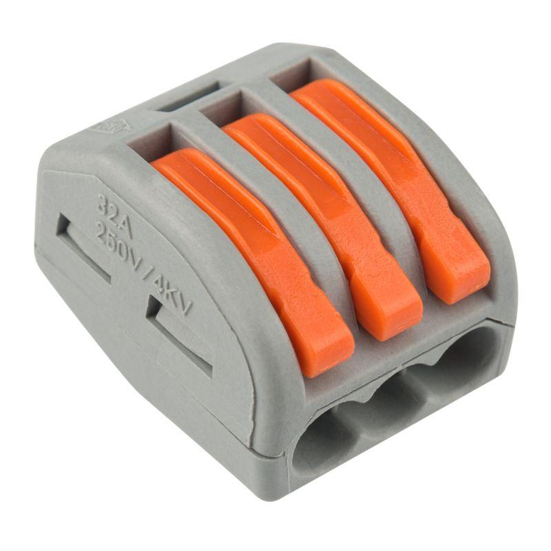 Клемма строительно-монтажная СМК 222-413 3-проводная 0.08-2.5/4кв.мм сер. (уп.50шт) Rexant 07-5253-4 купить оптом выгодно Клемма строительно-монтажная СМК 222-413 3-проводная 0.08-2.5/4кв.мм сер. (уп.50шт) Rexant 07-5253-4 оптом купить цена