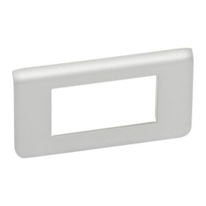 Рамка 4мод. Mosaic пластиковая горизонт. алюм. Leg 079314 оптом купить цена