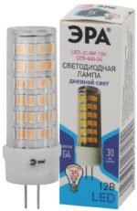 Лампочка светодиодная ЭРА STD LED JC-5W-12V-CER-840-G4 G4 5Вт керамика капсула нейтральный белый свет купить оптом недорого