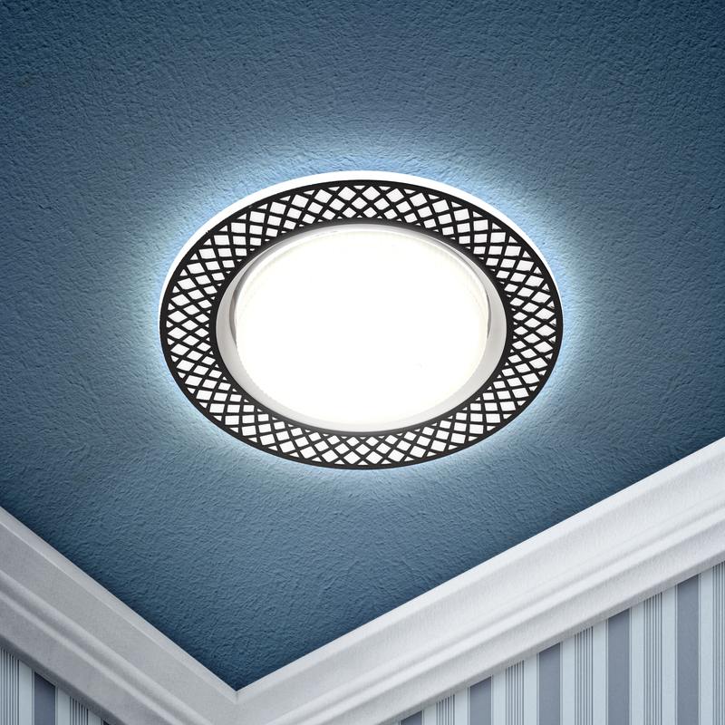 KL79 WH/BK Светильник ЭРА под лампу Gx53 круглый KL79 WH/BK Светильник ЭРА под лампу Gx53 круглый