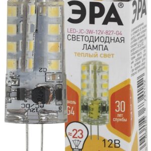 Лампочка светодиодная ЭРА STD LED JC-3W-12V-827-G4 G4 3Вт капсула теплый белый свет купить оптом недорого