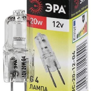 Лампочка галогенная ЭРА G4-JC-20W-12V G4 20Вт капсула теплый белый свет купить оптом недорого