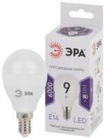 Лампочка светодиодная ЭРА STD LED P45-9W-860-E14 E14 / Е14 9Вт шар холодный дневной свет купить оптом недорого