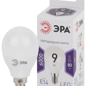 Лампочка светодиодная ЭРА STD LED P45-9W-860-E14 E14 / Е14 9Вт шар холодный дневной свет купить оптом недорого