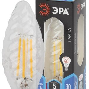 Лампочка светодиодная ЭРА F-LED BTW-5W-840-E14 Е14 / Е14 5Вт филамент свеча витая нейтральный белый свет купить оптом недорого