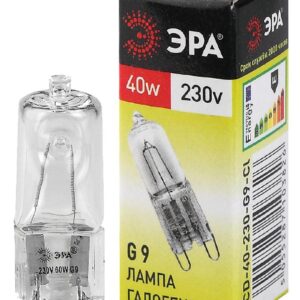 Лампочка галогенная ЭРА G9-JCD-40-230V-CL G9 40Вт капсула теплый белый свет купить оптом недорого