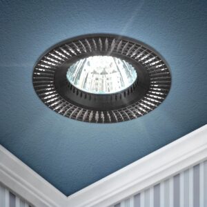 Встраиваемый светильник алюминиевый ЭРА KL32 AL/BK/1 MR16 12V 50W черный серебро купить оптом недорого