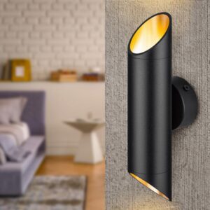 Светильник настенный ЭРА WL52 BK/GD 2*GU10 2*12Вт IP20 черный