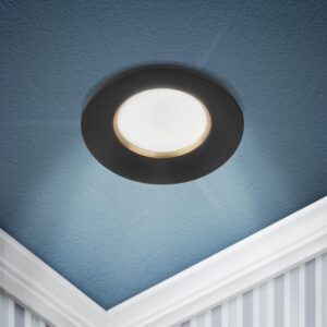 Встраиваемый светильник алюминиевый ЭРА KL107 BK/GD MR16 GU5.3 черный золото купить оптом недорого