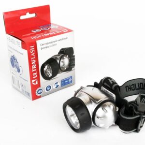 Фонарь налобный LED 5351 7LED 3 режима 3хR03 металлик Ultraflash 10260 оптом купить цена