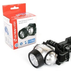 Фонарь налобный LED 5352 14LED 4 режима 3хR03 металлик Ultraflash 10261 оптом купить цена