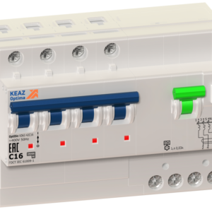 Выключатель автоматический дифференциального тока 4п C 25А 30мА тип A 6кА OptiDin VD63 УХЛ4 КЭАЗ 103478 оптом купить цена