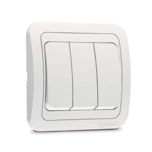 Выключатель 3-кл. 3п СП Mimoza 10А IP20 бел./бел. Makel 12091 оптом купить цена