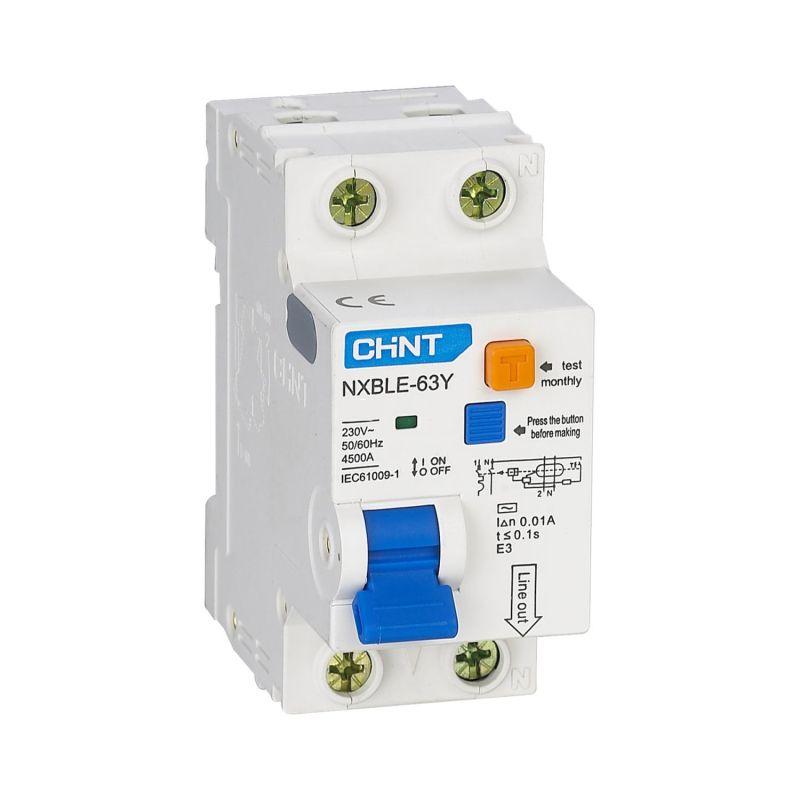 Выключатель автоматический дифференциального тока 1п+N C 16А 30мА электрон. тип AC 4.5кА NXBLE-63Y (R) CHINT 105542 купить оптом выгодно Выключатель автоматический дифференциального тока 1п+N C 16А 30мА электрон. тип AC 4.5кА NXBLE-63Y (R) CHINT 105542 оптом купить цена