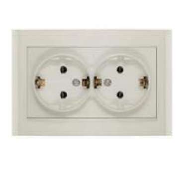 Розетка 2-м СП Бриллиант 16А IP20 с заземл. сл. кость UNIVersal 7948752 купить оптом выгодно Розетка 2-м СП Бриллиант 16А IP20 с заземл. сл. кость UNIVersal 7948752 оптом купить цена