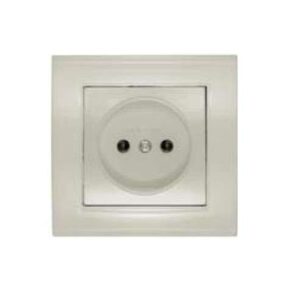 Розетка 1-м СП Бриллиант 16А IP20 без заземл. сл. кость UNIVersal 7948806 оптом купить цена