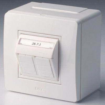 Коробка PDD-N60 с 2 розетками Brava RJ45 кат.5E (телефон/компьютер) бел. DKC 10656 купить оптом выгодно Коробка PDD-N60 с 2 розетками Brava RJ45 кат.5E (телефон/компьютер) бел. DKC 10656 оптом купить цена