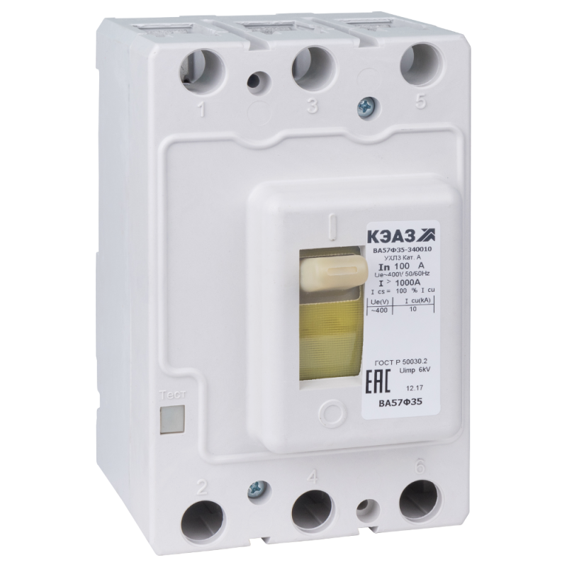 Выключатель автоматический 160А 1600Im ВА57Ф35-340010 УХЛ3 400В AC КЭАЗ 109307 купить оптом выгодно Выключатель автоматический 160А 1600Im ВА57Ф35-340010 УХЛ3 400В AC КЭАЗ 109307 оптом купить цена