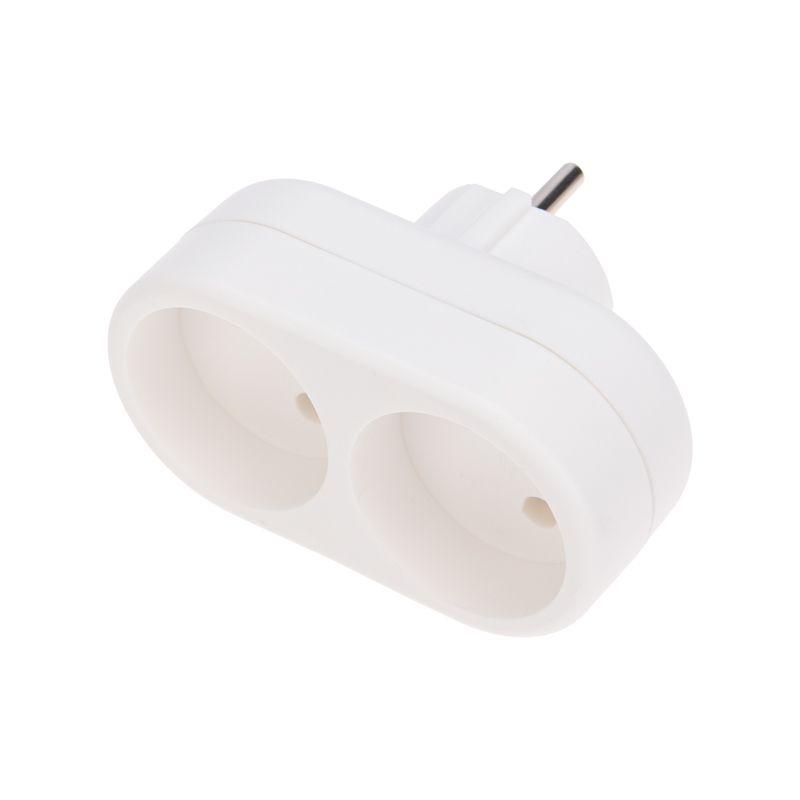 Разветвитель 2-м без заземл. 10А бел. Rexant 11-1074 купить оптом выгодно Разветвитель 2-м без заземл. 10А бел. Rexant 11-1074 оптом купить цена