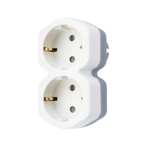 Разветвитель 2-м с заземл. 16А IP20 защ. шторки бел. Rexant 11-1087 оптом купить цена