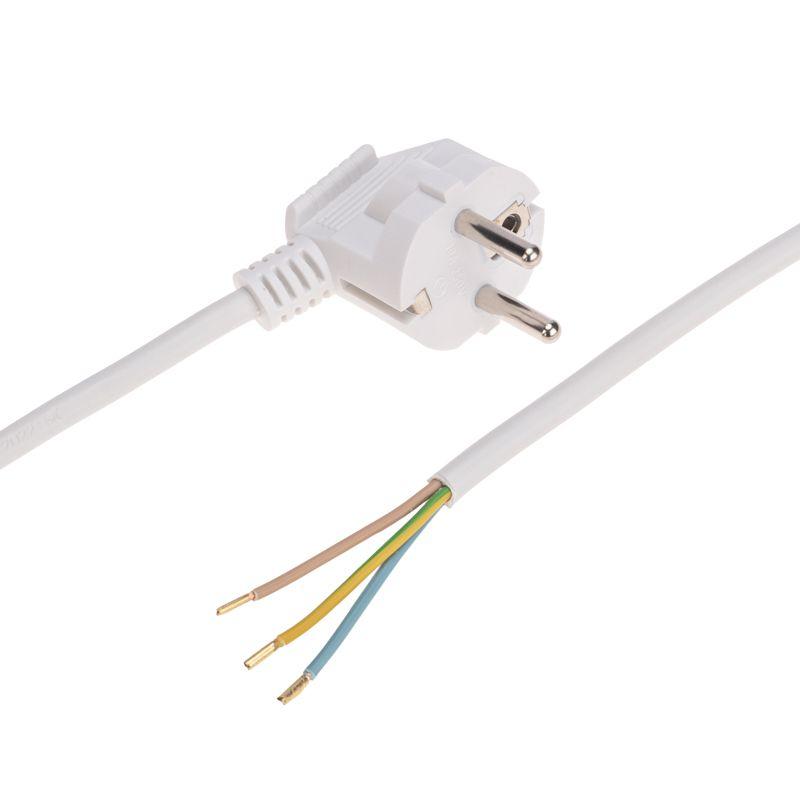 Шнур электрический с угловой вилкой 10А 2500Вт ПВС 3х1.0кв.мм 1.5м бел. Rexant 11-1317 купить оптом выгодно Шнур электрический с угловой вилкой 10А 2500Вт ПВС 3х1.0кв.мм 1.5м бел. Rexant 11-1317 оптом купить цена