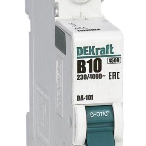 Выключатель автоматический модульный 1п B 10А 4.5кА ВА-101 DEKraft 11005DEK оптом купить цена