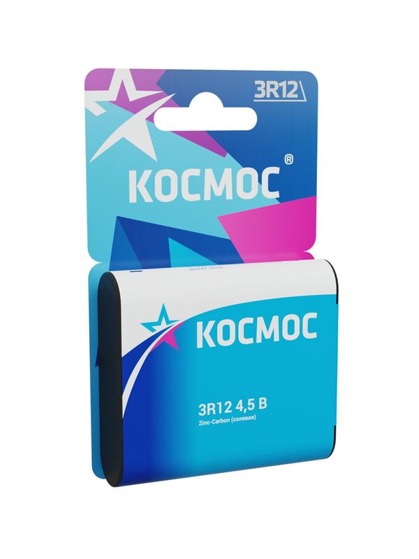 Элемент питания солевой "квадрат" 3R12 1BL (блист.1шт) Космос KOC3R121BL купить оптом выгодно Элемент питания солевой "квадрат" 3R12 1BL (блист.1шт) Космос KOC3R121BL оптом купить цена