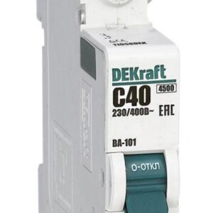 Выключатель автоматический модульный 1п C 40А 4.5кА ВА-101 DEKraft 11058DEK оптом купить цена