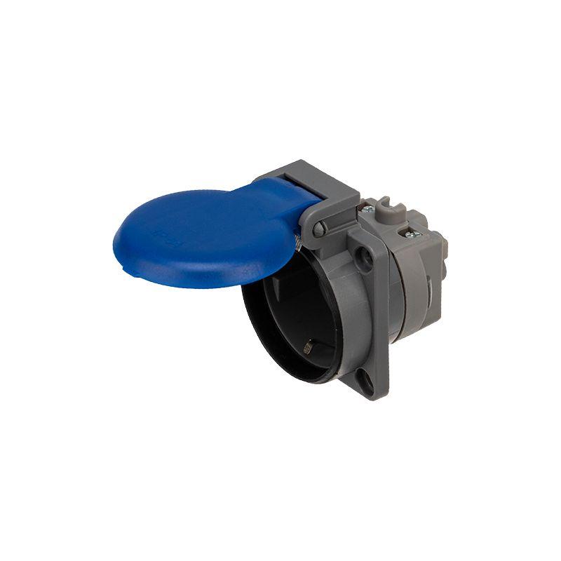 Розетка влагозащ. с крышкой с/з скрытая установка16А IP54 каучук Rexant 111-008 купить оптом выгодно Розетка влагозащ. с крышкой с/з скрытая установка16А IP54 каучук Rexant 111-008 оптом купить цена