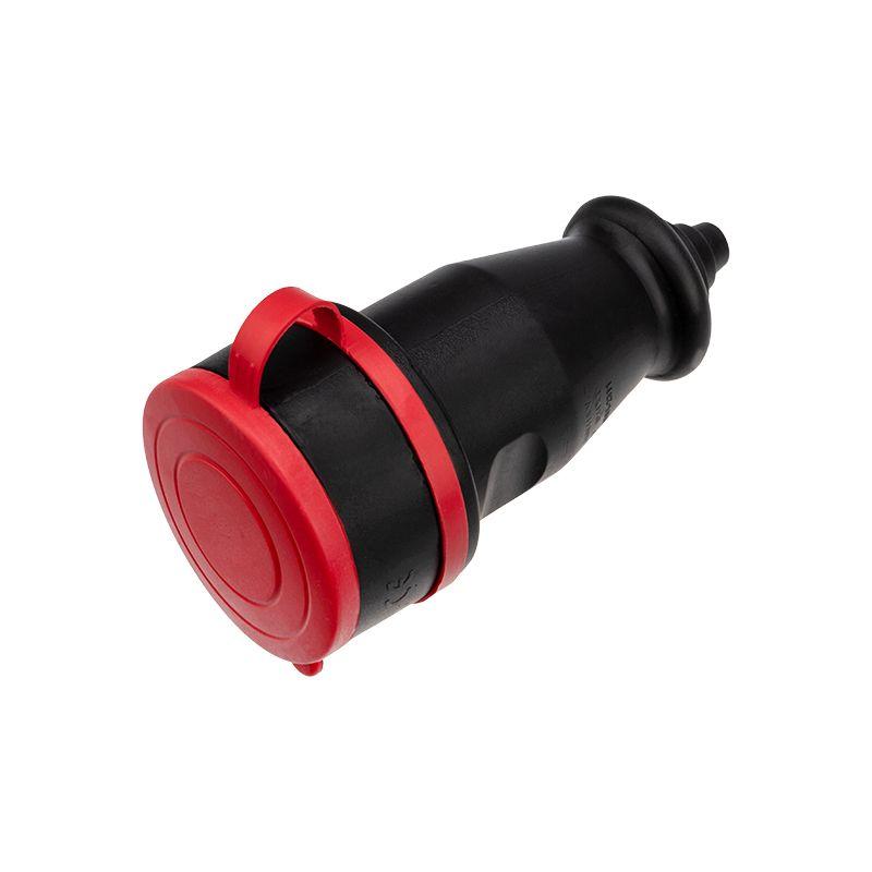 Розетка переносная влагозащ. с крышкой 3P+PE 32А IP44 каучук Rexant 111-012 купить оптом выгодно Розетка переносная влагозащ. с крышкой 3P+PE 32А IP44 каучук Rexant 111-012 оптом купить цена