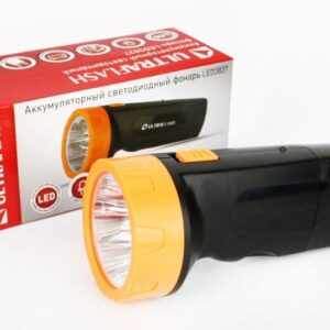 Фонарь аккумуляторный LED3827 5LED аккум. SLA 220В пластик. черн./желт. (кор.) Ultraflash 11241 оптом купить цена