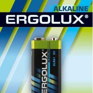 Элемент питания алкалиновый "крона" 6LR61 9В Alkaline BL-1 (блист.1шт) Ergolux 11753 оптом купить цена