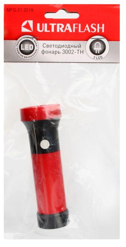 Фонарь 3002-ТН 3LED 1 режим 3хR03 красн. (блист.-пакет) Ultraflash 11783 купить оптом выгодно Фонарь 3002-ТН 3LED 1 режим 3хR03 красн. (блист.-пакет) Ultraflash 11783 оптом купить цена