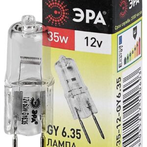 Лампочка галогенная ЭРА GY6.35-JC-35W-12V GY6.35 35Вт капсула теплый белый свет купить оптом недорого
