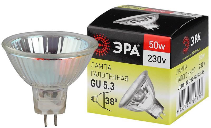Лампочка галогенная ЭРА GU5.3-JCDR (MR16)-50W-230V-CL GU5.3 50Вт софит теплый белый свет оптом купить хорошая цена Лампочка галогенная ЭРА GU5.3-JCDR (MR16)-50W-230V-CL GU5.3 50Вт софит теплый белый свет купить оптом недорого