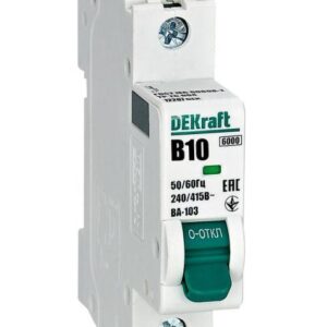Выключатель автоматический модульный 1п B 10А 6кА ВА-103 DEKraft 12207DEK оптом купить цена