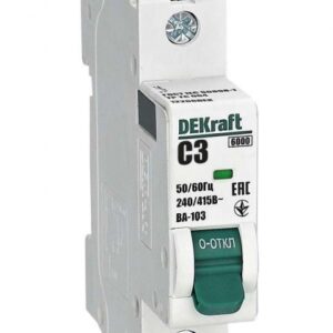 Выключатель автоматический модульный 1п C 3А 6кА ВА-103 DEKraft 12266DEK оптом купить цена