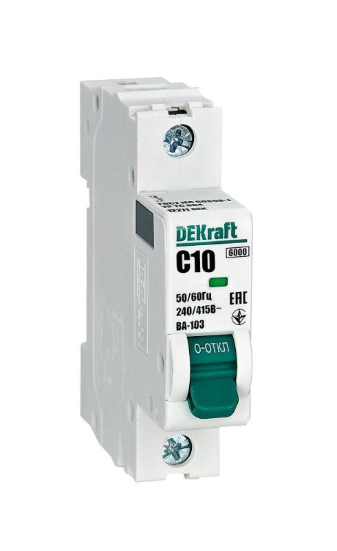 Выключатель автоматический модульный 1п C 10А 6кА ВА-103 DEKraft 12271DEK купить оптом выгодно Выключатель автоматический модульный 1п C 10А 6кА ВА-103 DEKraft 12271DEK оптом купить цена