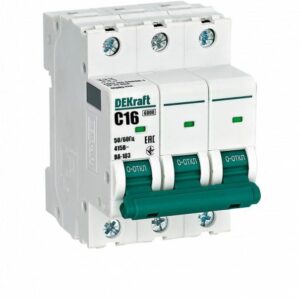 Выключатель автоматический модульный 3п C 16А 6кА ВА-103 DEKraft 12305DEK оптом купить цена