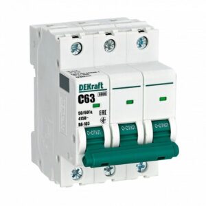 Выключатель автоматический модульный 3п C 63А ВА103 DEKraft 12311DEK оптом купить цена