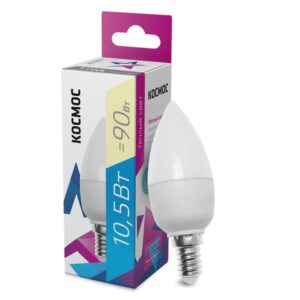 Лампа светодиодная 10.5Вт свеча 3000К тепл. бел. E14 220В КОСМОС LkecLED10.5wCNE1430 оптом купить цена