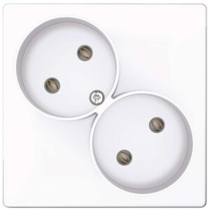 Розетка 2-м СП Simon 24 16А IP20 2х2P без защ. шторок механизм бел. Simon 2450457-030 оптом купить цена